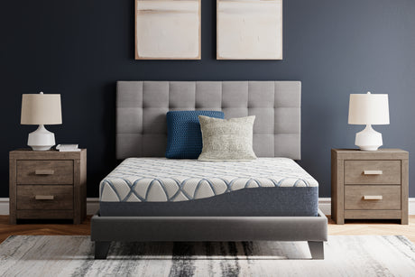 10 Inch Chime Elite 2.0 White/Blue Twin Mattress from Ashley Furniture - Luna Furniture