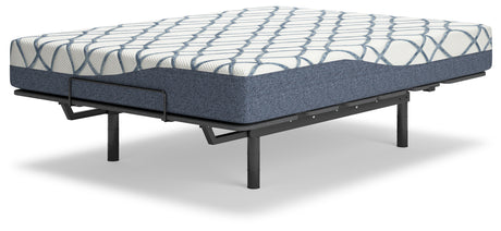 10 Inch Chime Elite 2.0 White/Blue Twin Mattress from Ashley Furniture - Luna Furniture