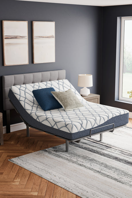 10 Inch Chime Elite 2.0 White/Blue Twin Mattress from Ashley Furniture - Luna Furniture