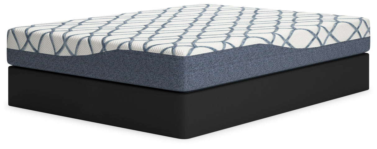 10 Inch Chime Elite 2.0 White/Blue California King Mattress from Ashley Furniture - Luna Furniture