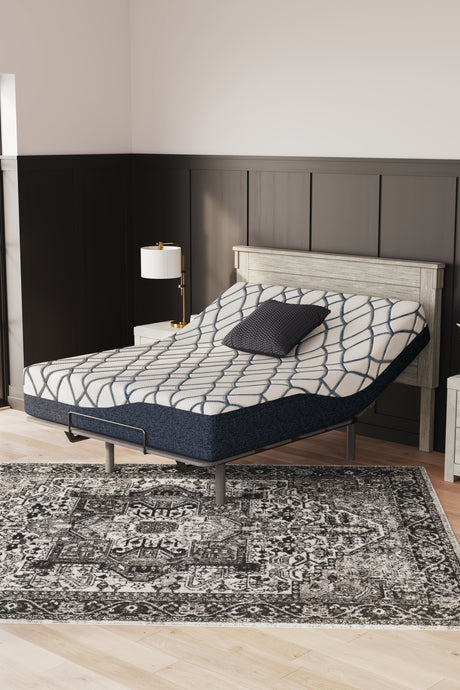 12 Inch Chime Elite 2.0 White/Blue Twin Mattress from Ashley Furniture - Luna Furniture