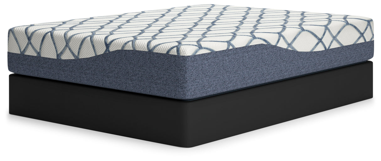 12 Inch Chime Elite 2.0 White/Blue Twin Mattress from Ashley - Luna Furniture