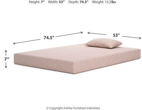 iKidz Coral Coral Full Mattress and Pillow from Ashley Furniture - Luna Furniture