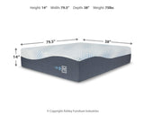 Millennium Luxury Gel Memory Foam White Twin XL Mattress from Ashley - Luna Furniture