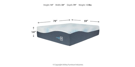 Millennium Cushion Firm Gel Memory Foam Hybrid White King Mattress from Ashley Furniture - Luna Furniture