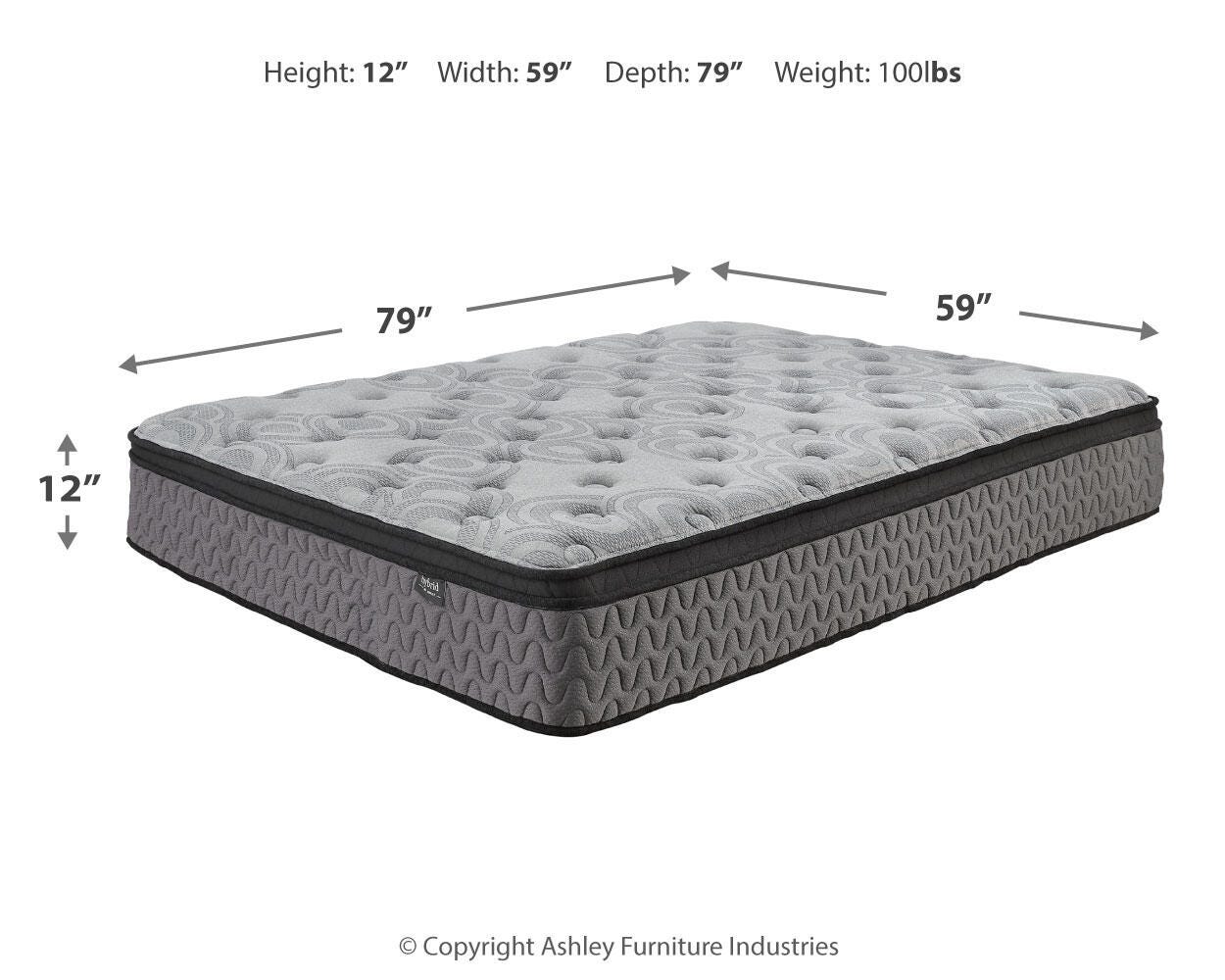 Ashley Augusta2 White Queen Mattress – Luna Furniture
