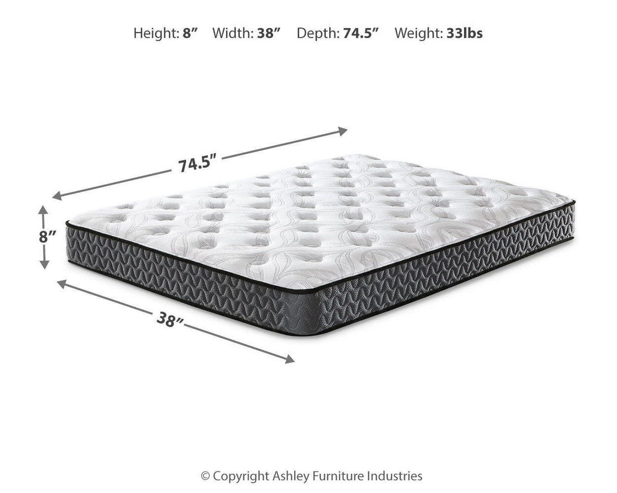 8 Inch Bonnell Hybrid White Queen Mattress from Ashley Furniture - Luna Furniture