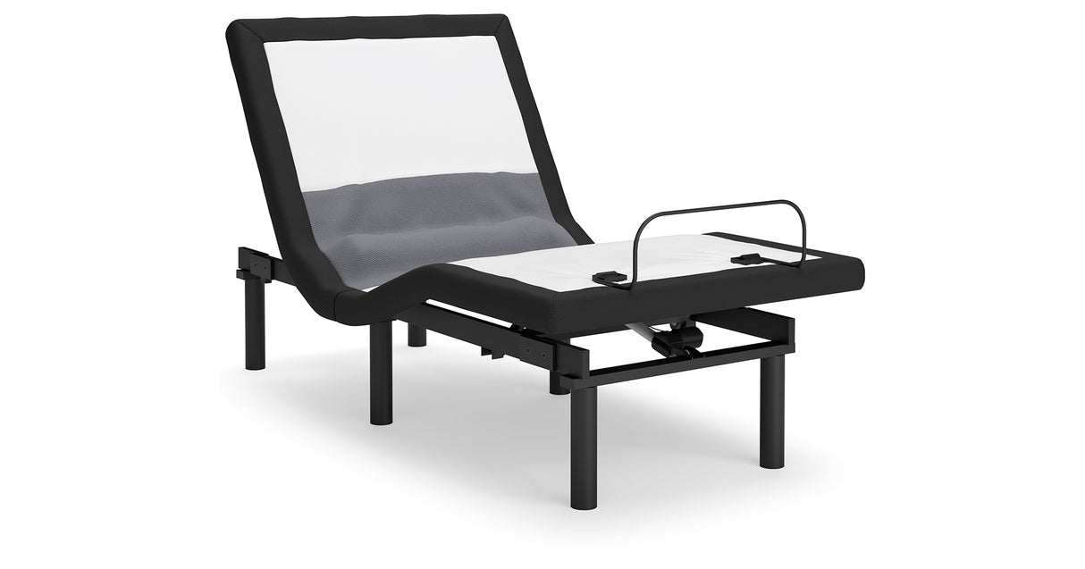 Best Base with Lumbar and Audio Charcoal Gray Twin XL Adjustable Base from Ashley - Luna Furniture