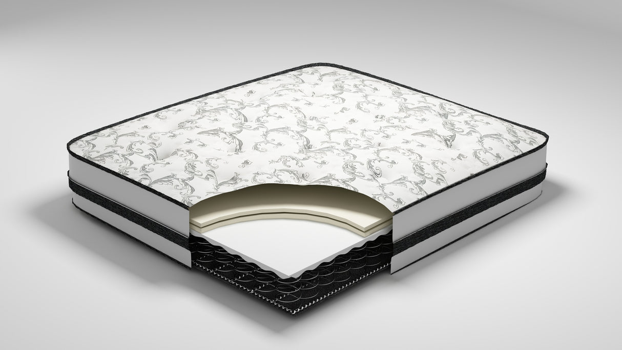 8 Inch Chime Innerspring White King Mattress in a Box from Ashley - Luna Furniture