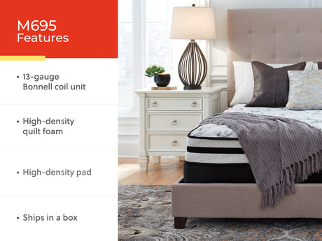 8 Inch Chime Innerspring White Full Mattress in a Box from Ashley - Luna Furniture