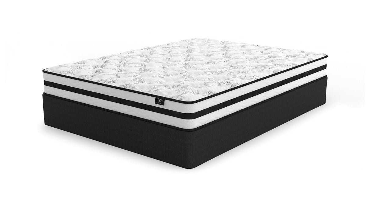8 Inch Chime Innerspring White King Mattress in a Box from Ashley - Luna Furniture