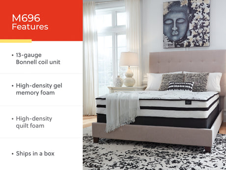 Chime 10 Inch Hybrid White Twin Mattress in a Box from Ashley Furniture - Luna Furniture