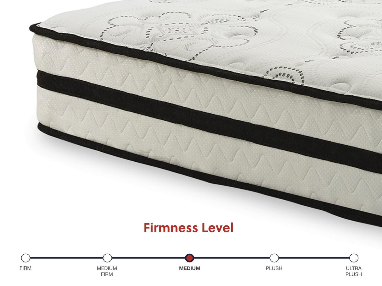 Chime 10 Inch Hybrid White King Mattress in a Box from Ashley Furniture - Luna Furniture