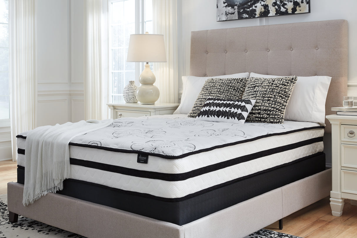 Chime 10 Inch Hybrid White California King Mattress in a Box from Ashley Furniture - Luna Furniture