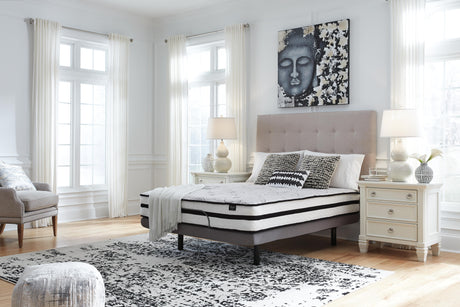 Chime 10 Inch Hybrid White California King Mattress in a Box from Ashley Furniture - Luna Furniture