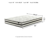 Chime 10 Inch Hybrid White California King Mattress in a Box from Ashley Furniture - Luna Furniture