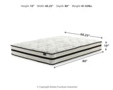 Chime 10 Inch Hybrid White Twin Mattress in a Box from Ashley - Luna Furniture