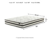 Chime 10 Inch Hybrid White King Mattress in a Box from Ashley Furniture - Luna Furniture
