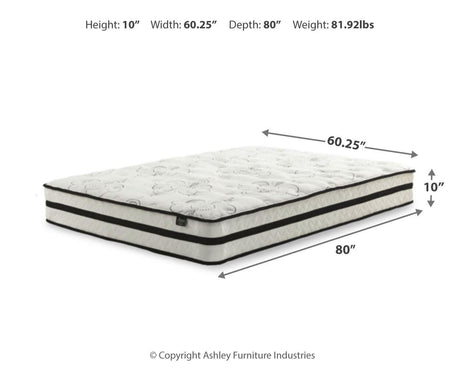 Chime 10 Inch Hybrid White King Mattress in a Box from Ashley Furniture - Luna Furniture