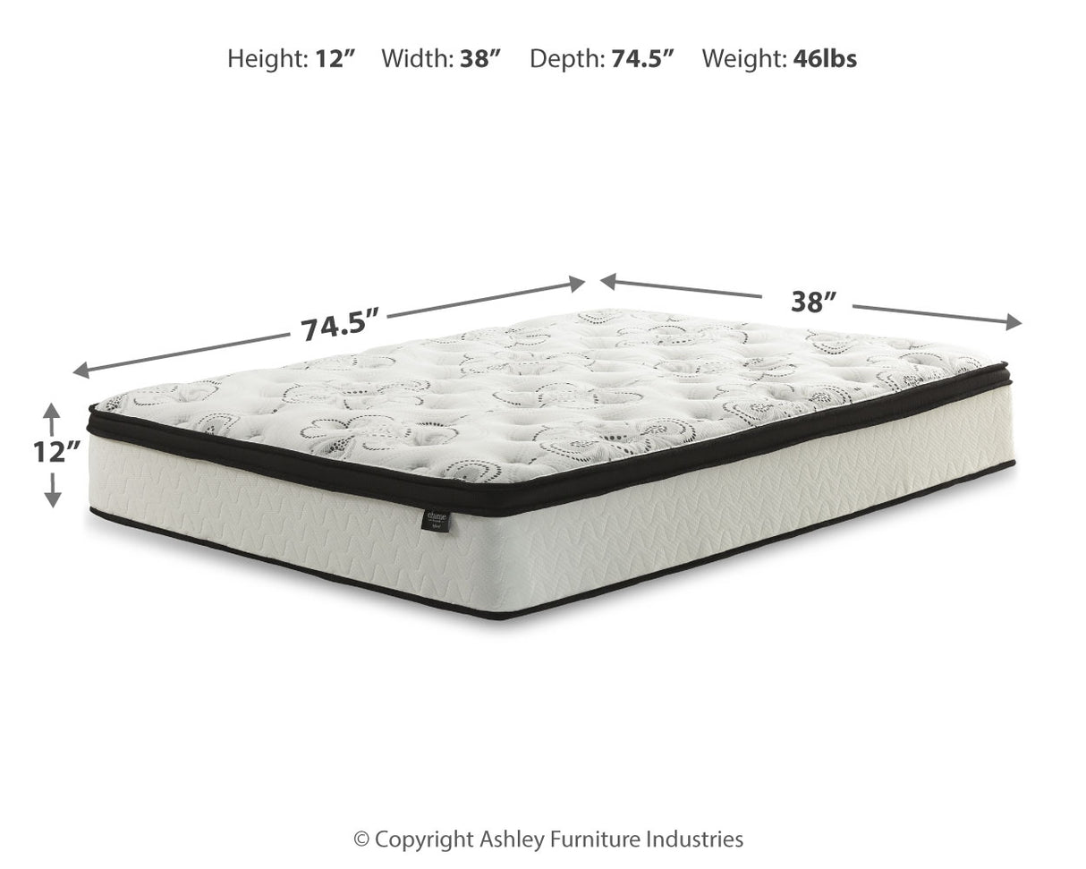 Piperton Twin Platform Bed with Mattress in White from Ashley - Luna Furniture