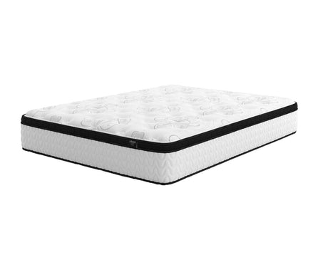 Chime 12 Inch Hybrid Mattress with Adjustable Base in White from Ashley - Luna Furniture
