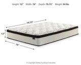 Chime 12 Inch Hybrid White King Mattress in a Box from Ashley - Luna Furniture