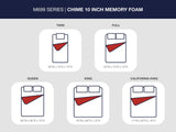 10 Inch Chime Memory Foam White King Mattress in a Box from Ashley Furniture - Luna Furniture