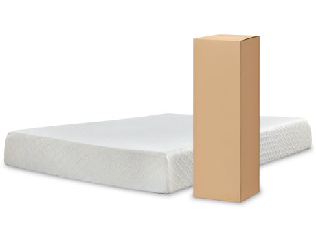 10 Inch Chime Memory Foam White Twin Mattress in a Box from Ashley Furniture - Luna Furniture