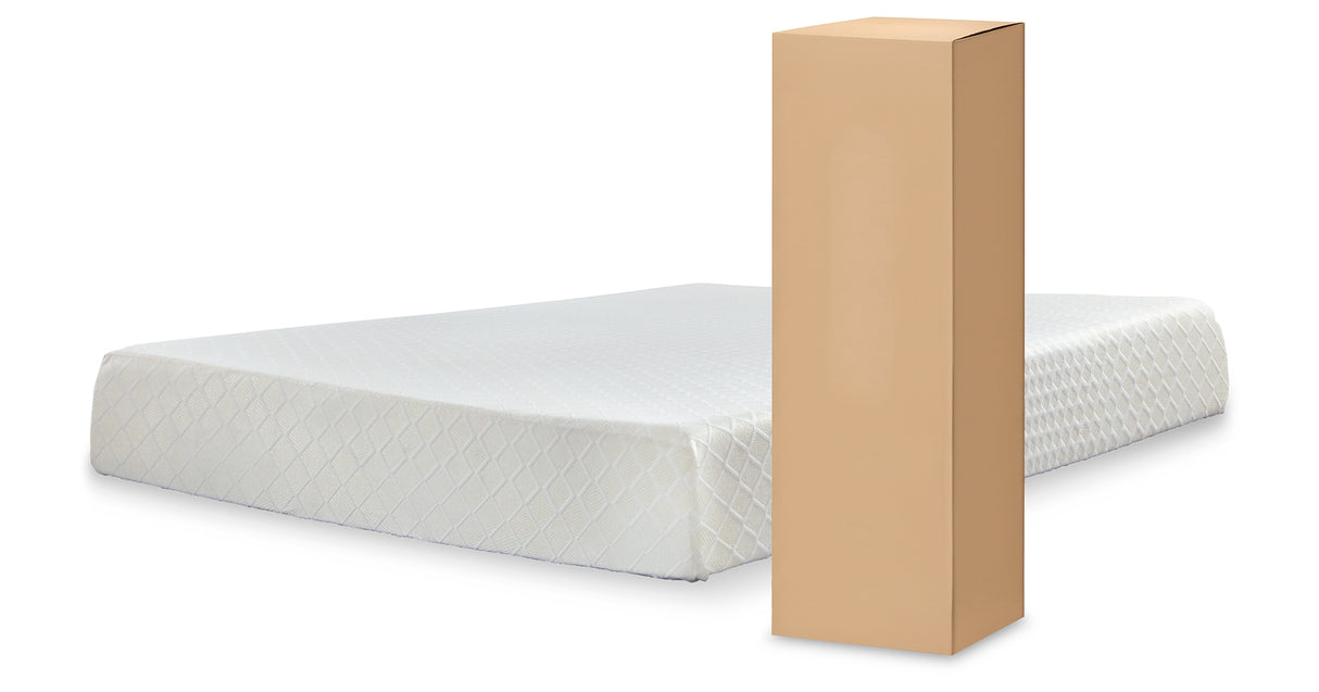 10 Inch Chime Memory Foam White Full Mattress in a Box from Ashley - Luna Furniture