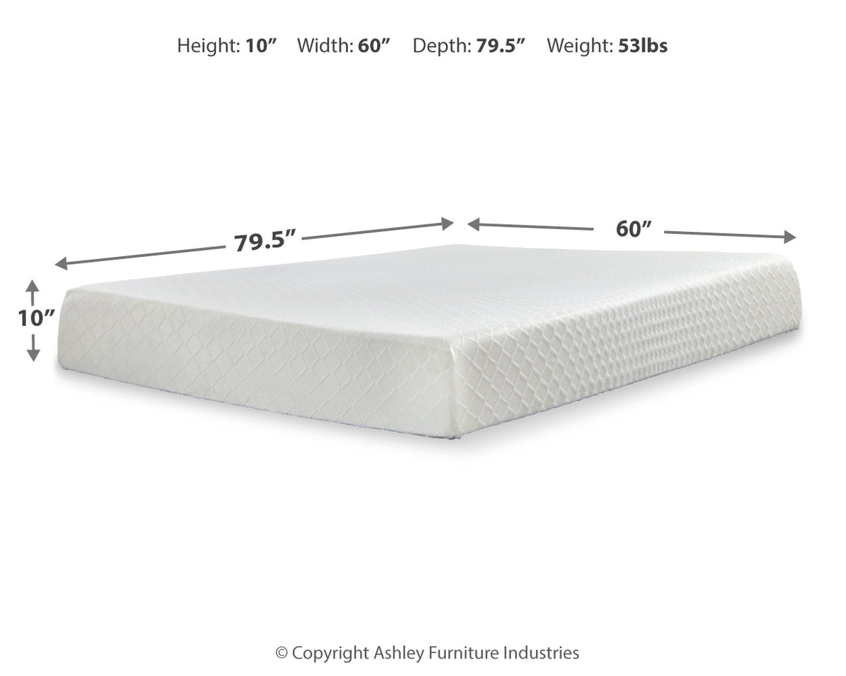 Shawburn Queen Platform Bed with Mattress in Whitewash from Ashley Furniture - Luna Furniture