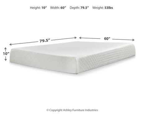 Shawburn Queen Platform Bed with Mattress in Whitewash from Ashley - Luna Furniture