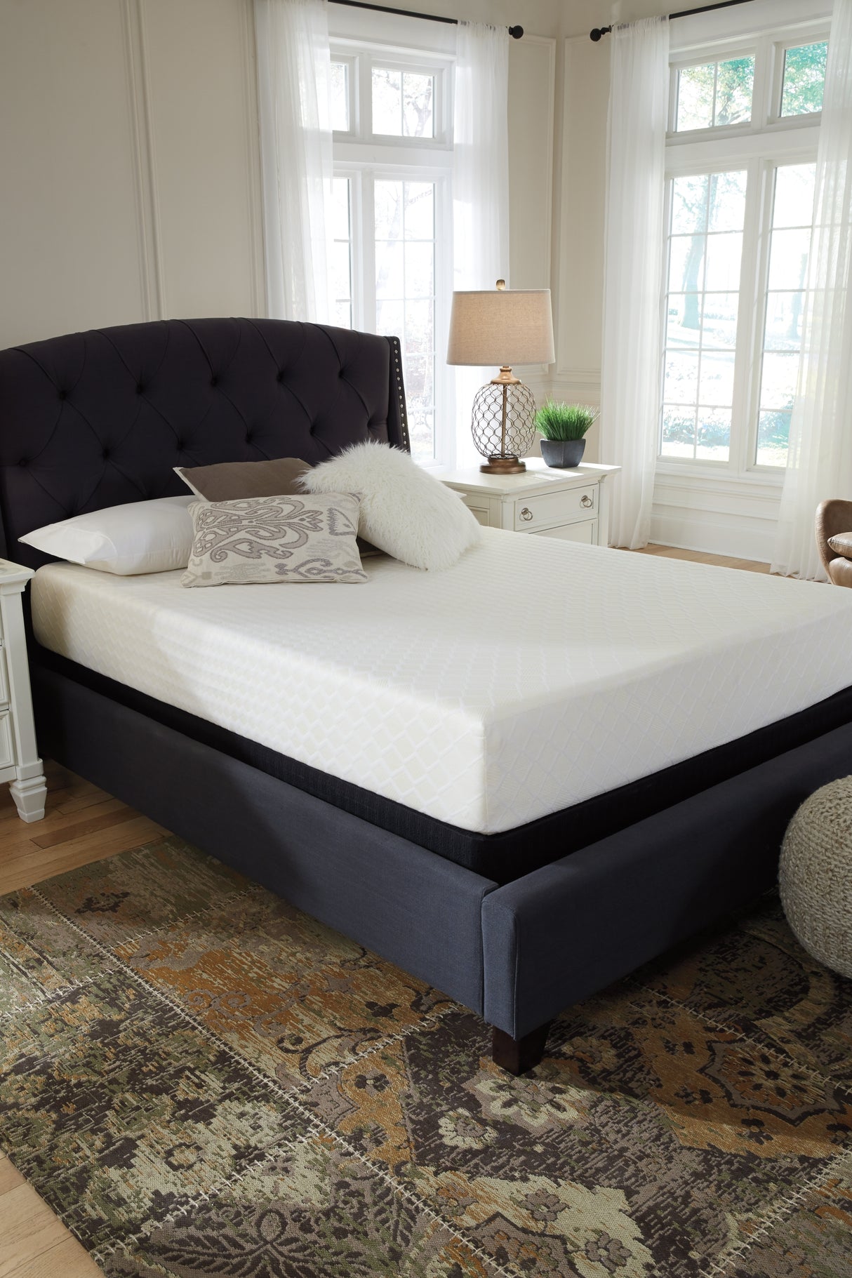 10 Inch Chime Memory Foam White King Mattress in a Box from Ashley Furniture - Luna Furniture