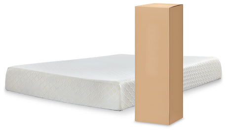 10 Inch Chime Memory Foam White Queen Mattress in a Box from Ashley - Luna Furniture