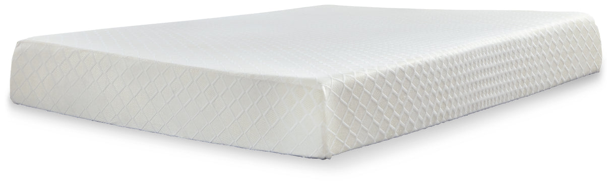 10 Inch Chime Memory Foam White Queen Mattress in a Box from Ashley - Luna Furniture