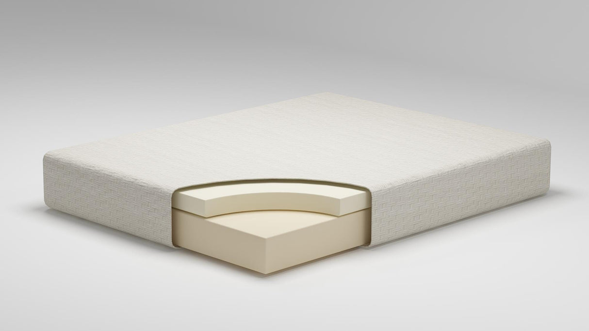 Chime 8 Inch Memory Foam White Full Mattress in a Box from Ashley Furniture - Luna Furniture