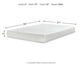 Chime 8 Inch Memory Foam White Twin Mattress in a Box from Ashley - Luna Furniture