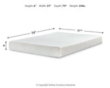Chime 8 Inch Memory Foam White Twin Mattress in a Box from Ashley Furniture - Luna Furniture