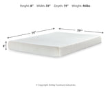 Chime 8 Inch Memory Foam White Queen Mattress in a Box from Ashley - Luna Furniture