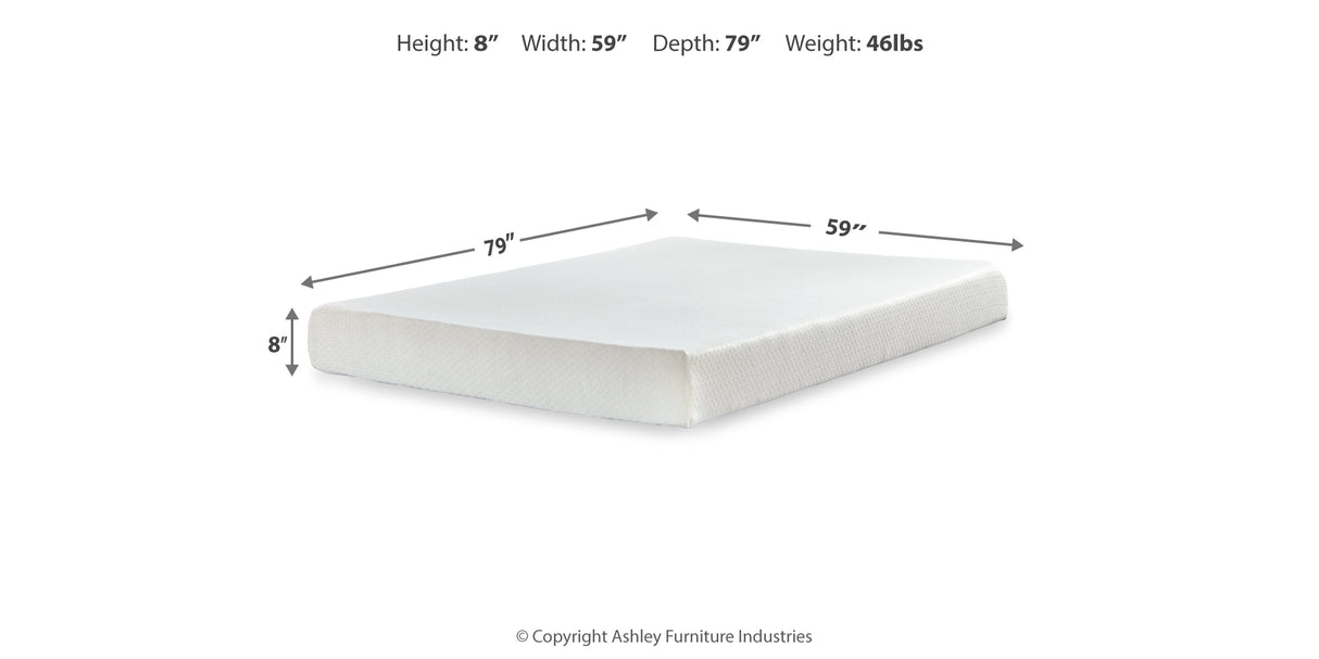 Calverson Queen Platform Bed with Mattress in Mocha from Ashley Furniture - Luna Furniture