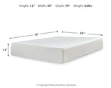 Chime 12 Inch Memory Foam White Queen Mattress in a Box from Ashley - Luna Furniture