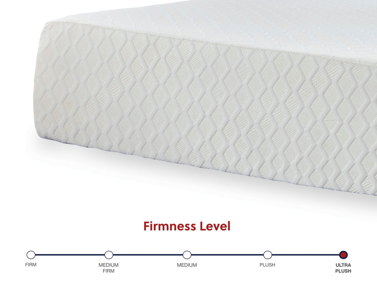 Chime 12 Inch Memory Foam White Queen Mattress in a Box from Ashley - Luna Furniture