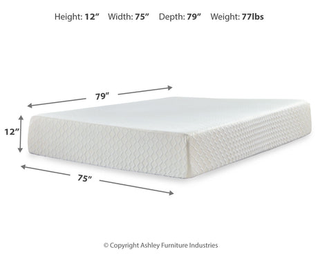 Chime 12 Inch Memory Foam White California King Mattress in a Box from Ashley - Luna Furniture