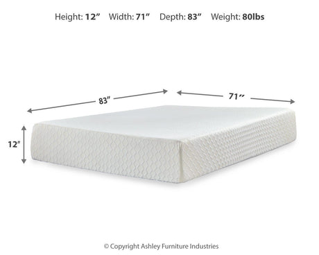 Chime 12 Inch Memory Foam White California King Mattress in a Box from Ashley - Luna Furniture