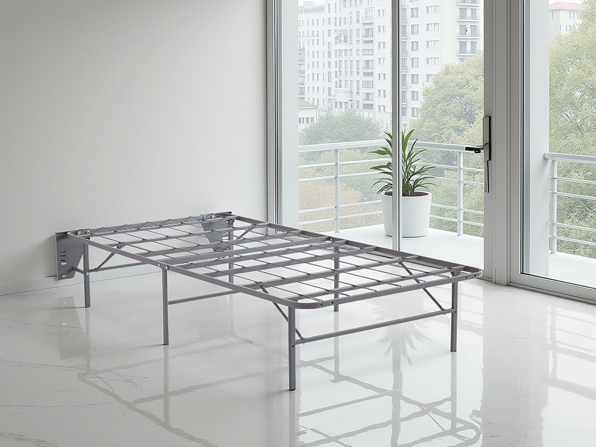 Better than a Boxspring Gray Twin Foundation from Ashley - Luna Furniture