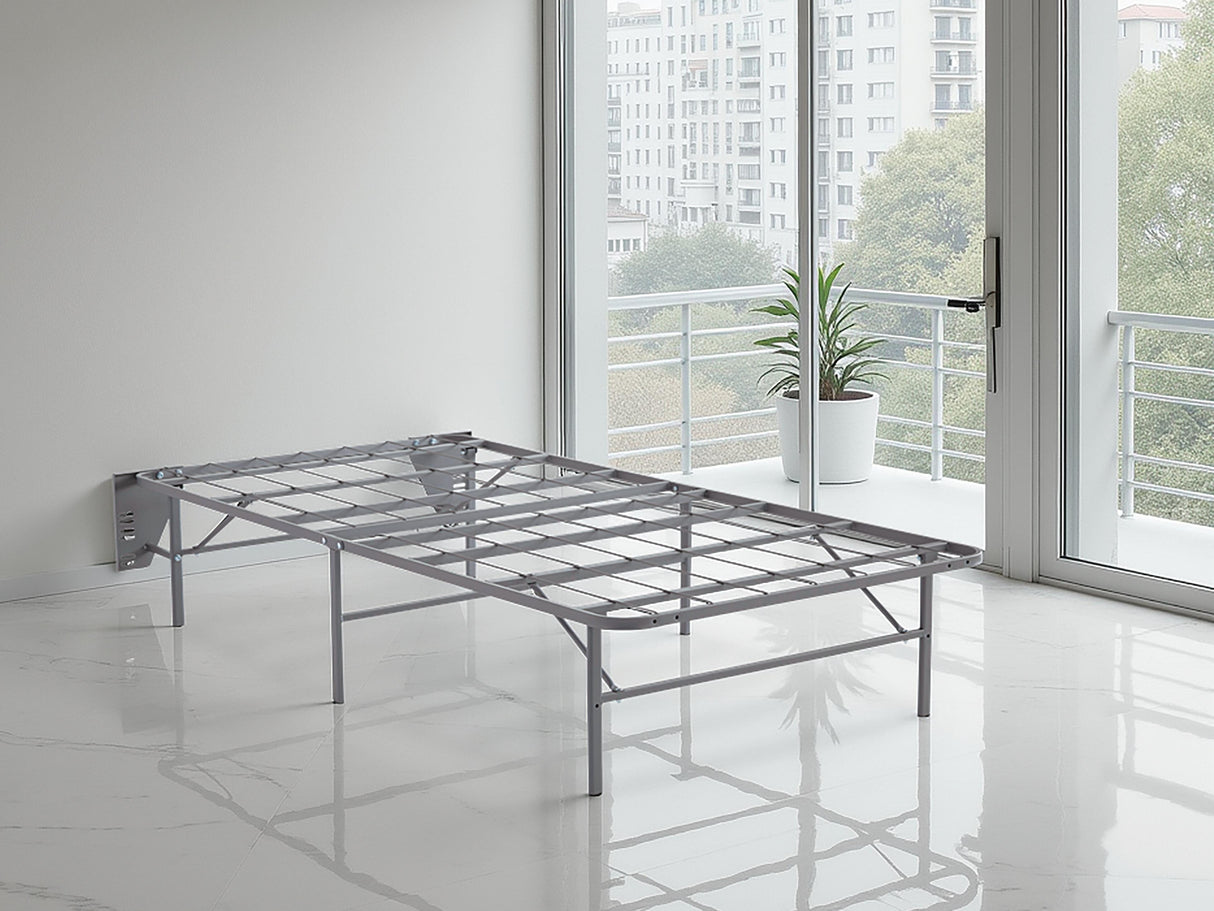 Better than a Boxspring Gray Twin Foundation from Ashley - Luna Furniture