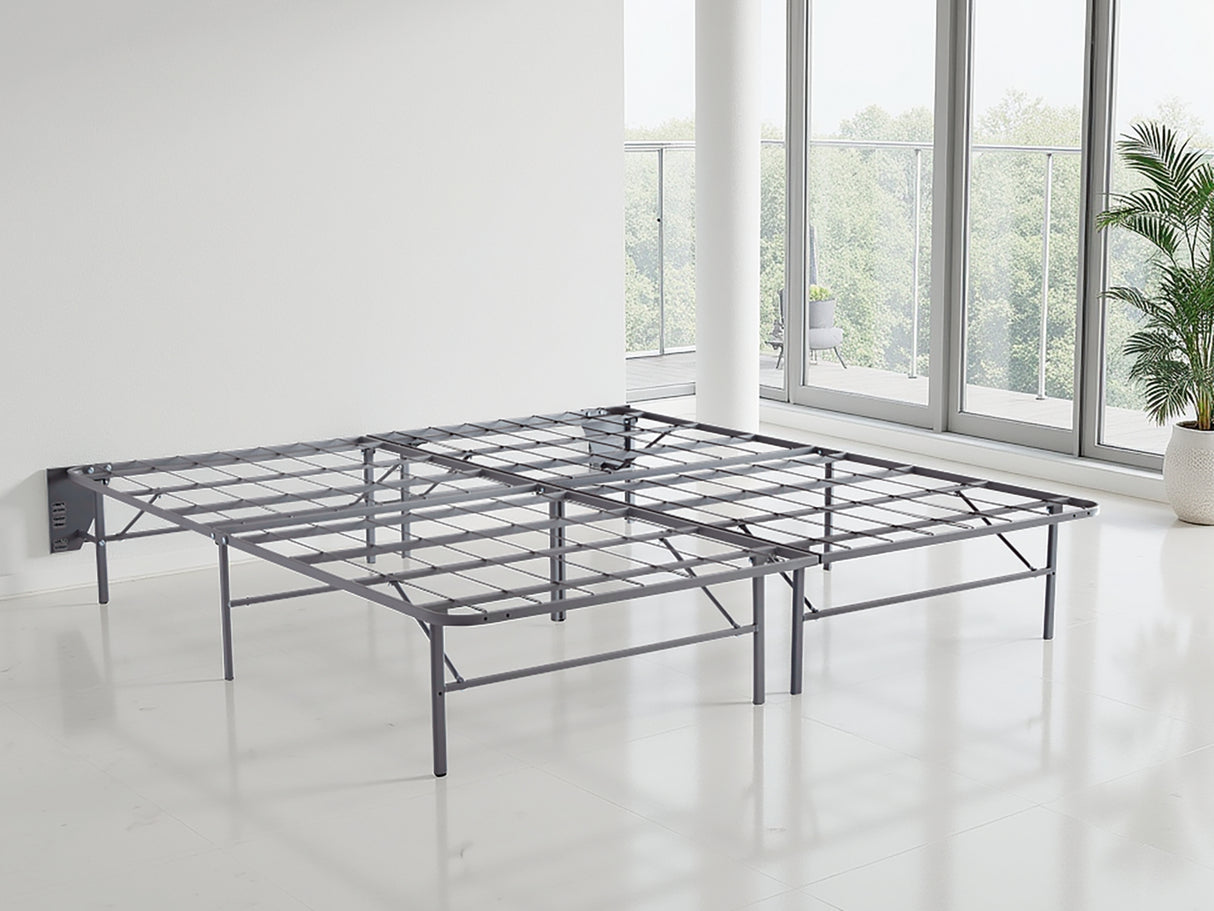 Better than a Boxspring Gray 2-Piece King Foundation from Ashley - Luna Furniture