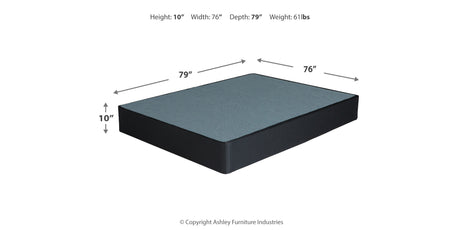 10 Inch Chime Memory Foam White King Mattress and Foundation from Ashley Furniture - Luna Furniture