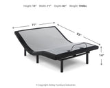 Chime 10 Inch Hybrid Mattress with Adjustable Base in White from Ashley Furniture - Luna Furniture