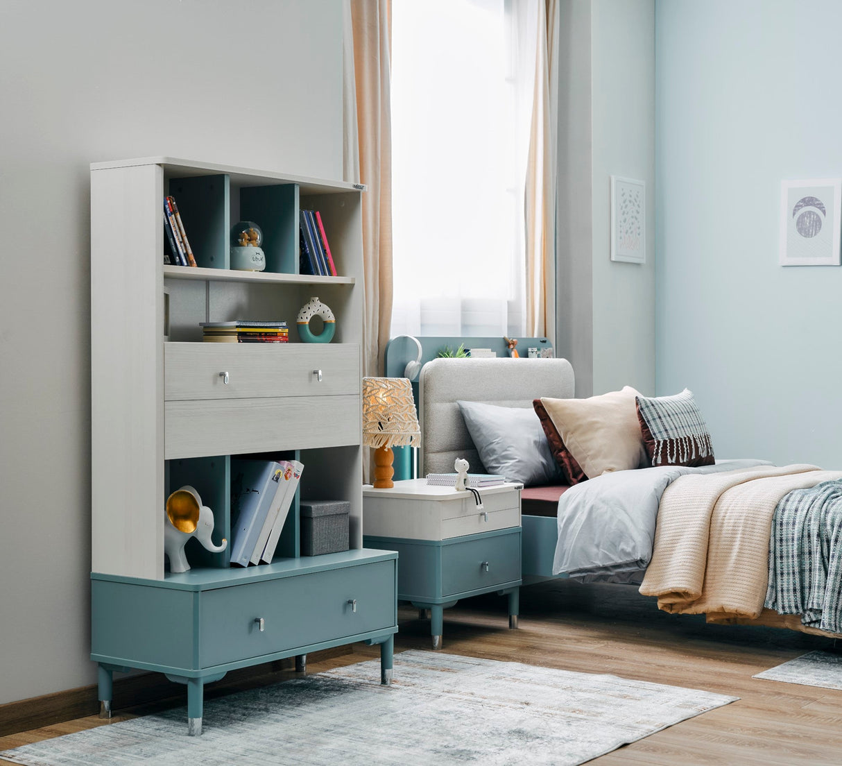 Marin Kids Room Set (Twin Bed & Study Desk & Nightstand) from Furnia - Luna Furniture