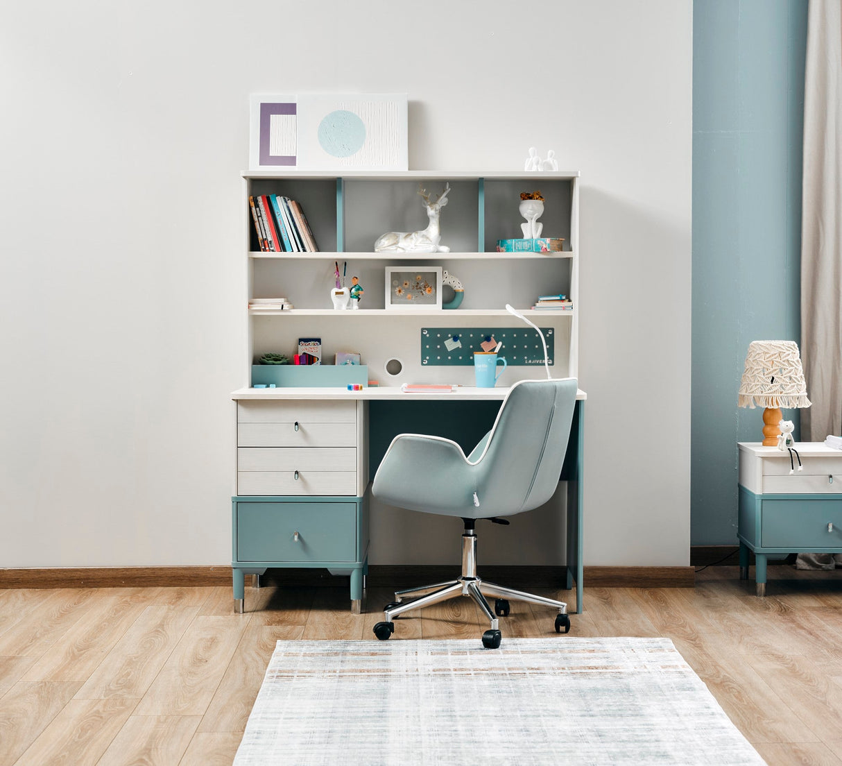 Marin Study Desk With Top Module from Furnia - Luna Furniture